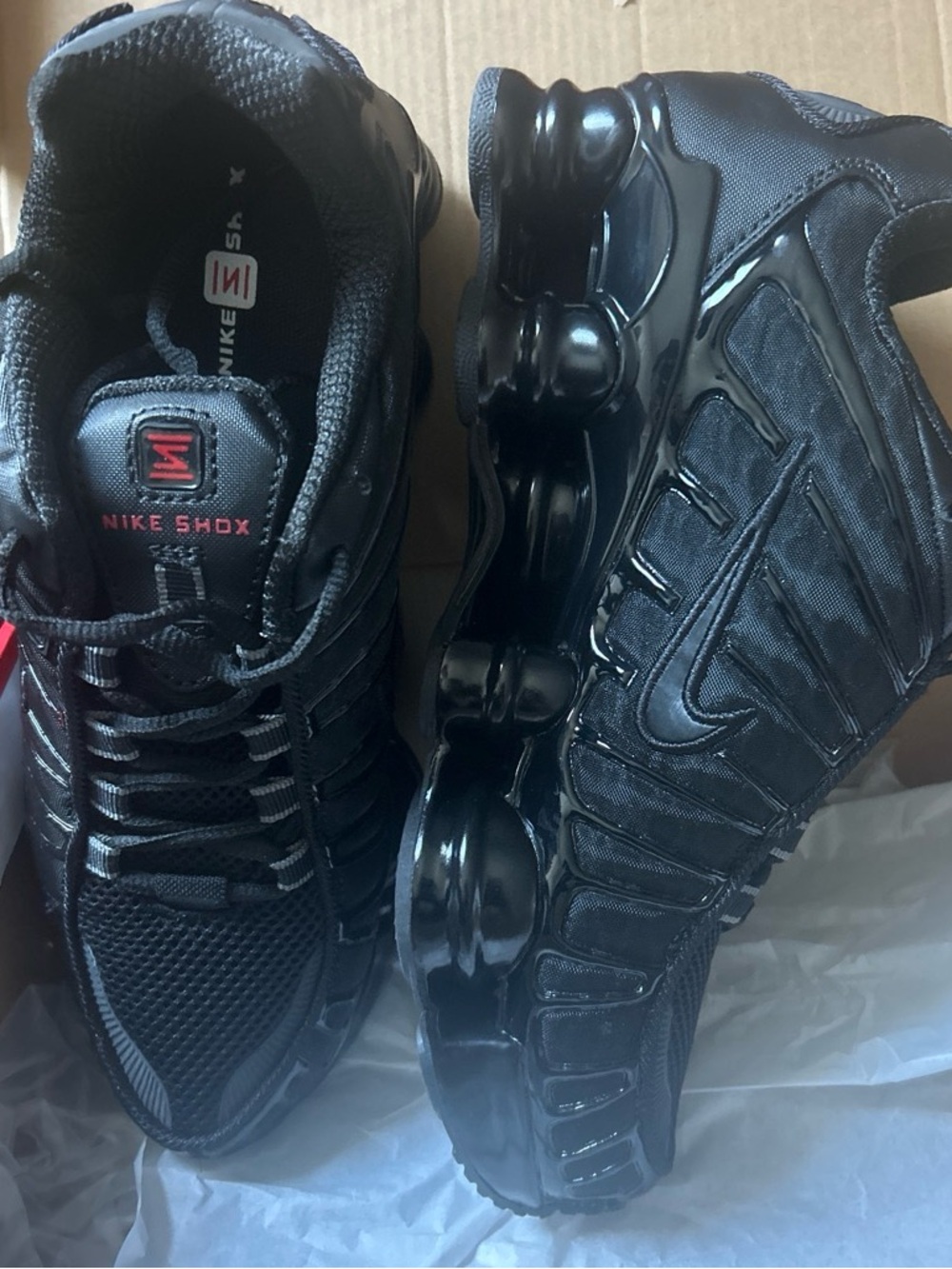 Nike Men’s Shox Athletic Sneakers in Black